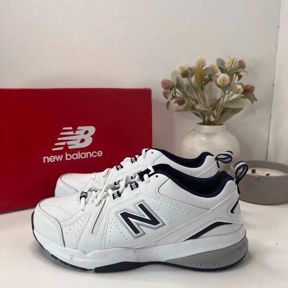 New Balance MX608V5 Leather Training Sneakers White/Blue Men\'s 8 2E Athleisure main image 9